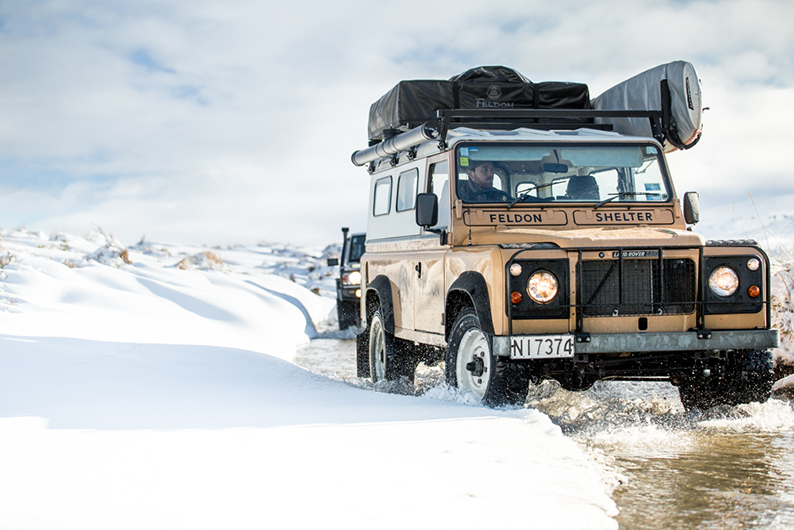 Defender in snow