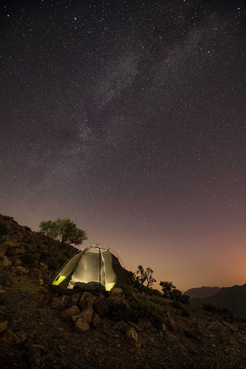 Tent under milky way