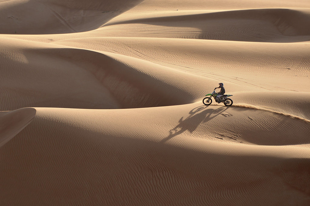 Bike riding desert